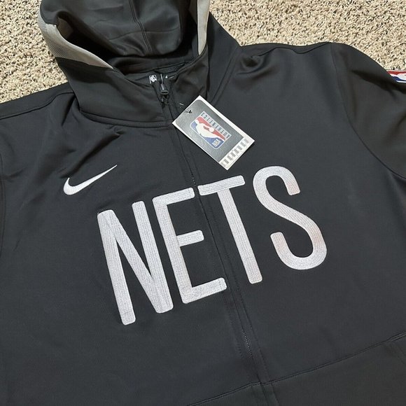 *Authentic** $155 XL Nike NBA ShowTime New Jersey Nets Zip Hoodie Jacket DN7790 - Picture 5 of 7